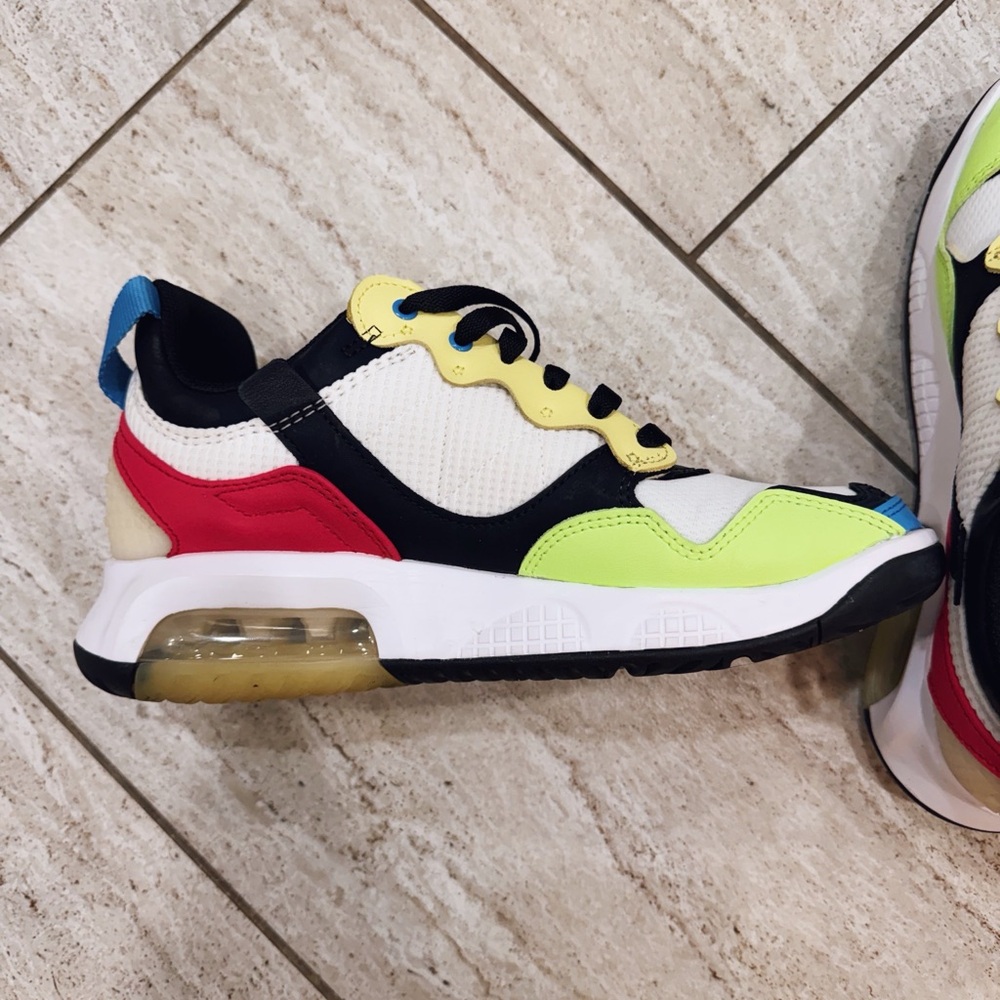 Nike Air Jordans in Red, Yellow, and Green